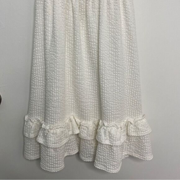 Caution To The Wind A Line Ruffle Mini Dress White Size Small - Picture 4 of 6